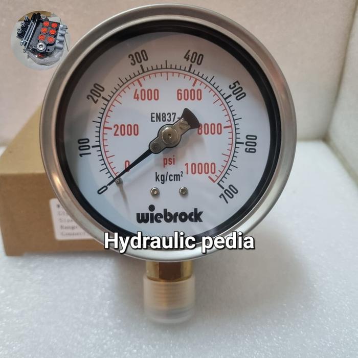 10.000 Psi Pressure Gauge 4 Inch Wiebrock //700 Bar Pressure Gauge 4 Inchi Wiebrock