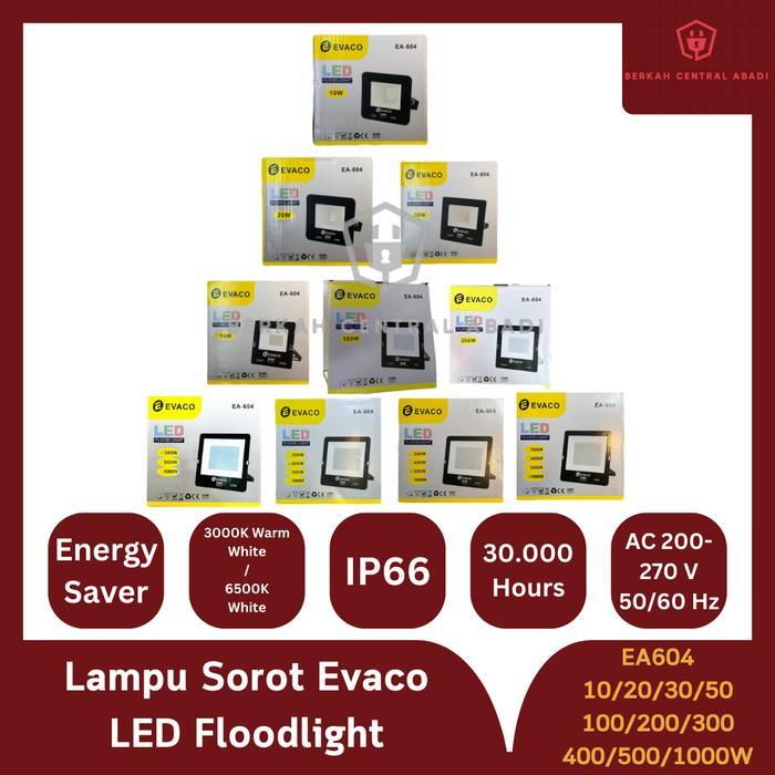 Sale Lampu Sorot Evaco 10 20 30 50 100 200 300 400 500 1000 Watt Led Floodlight Sni Ip66 Ea604