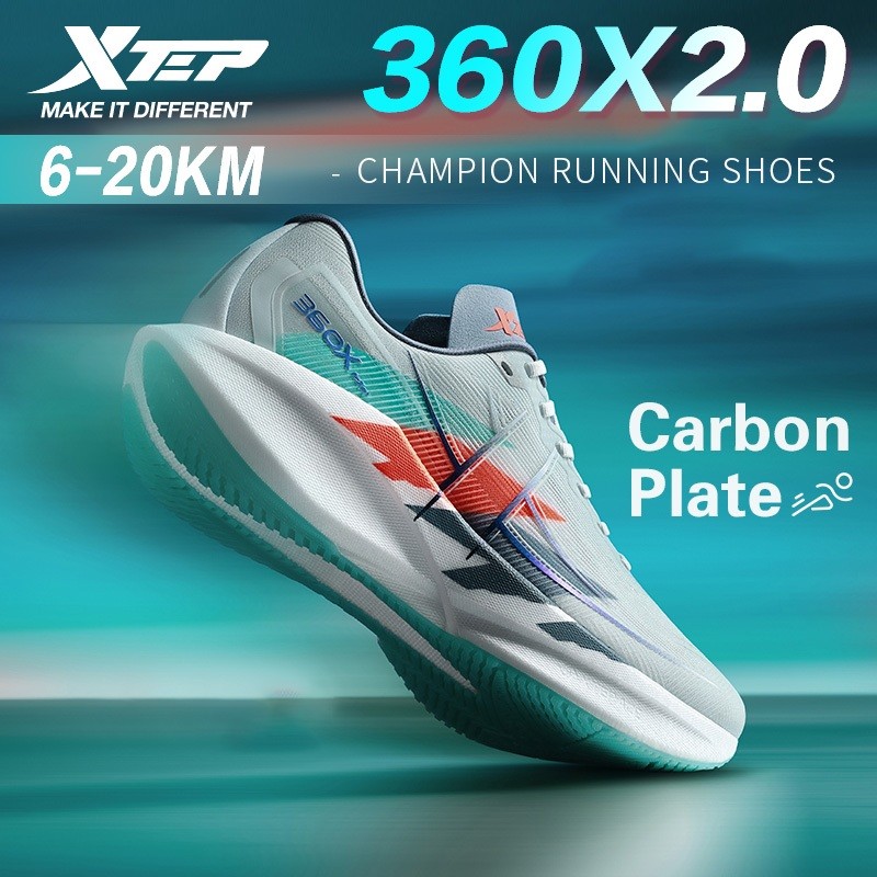 Xtep 360X 2.0 Professional Marathon Running Shoes For Men Racing Carbon Plate Shock Absorbent Sports