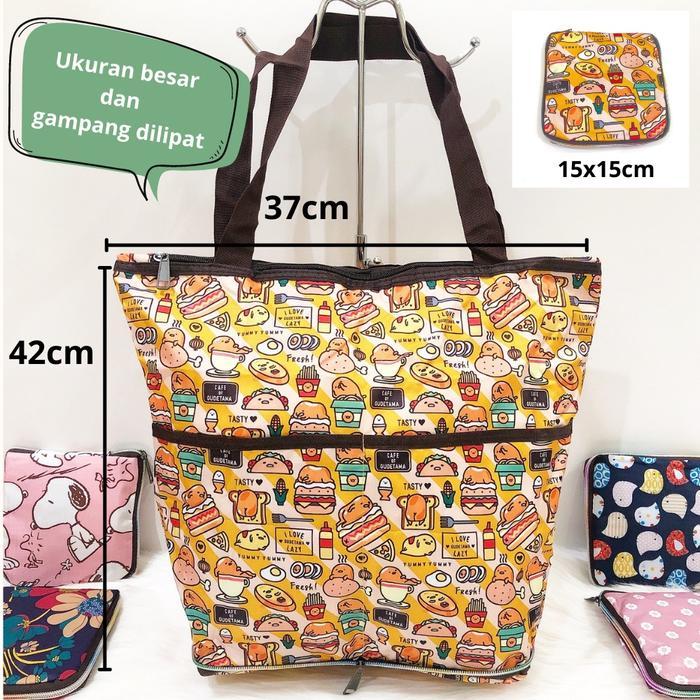 Tas Belanja Resleting / Tas Belanja Lipat / Shopping Bag Lipat / Tas Lipat Serbaguna / Zipper Eco