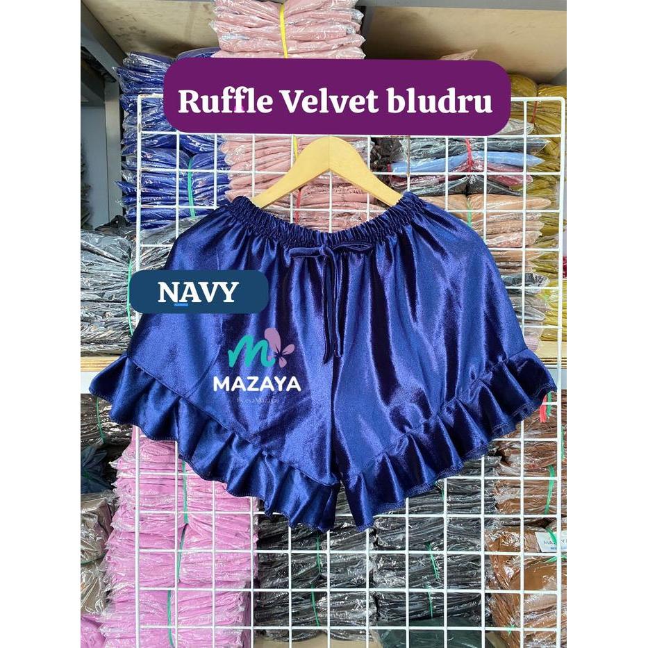 YTTX- Velvet Bludru Celana Pendek Wanita