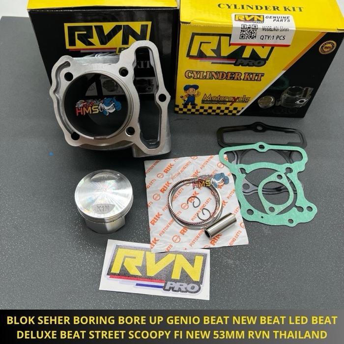 Blok Seher Boring Bore Up Genio Beat New Beat Led Beat Deluxe Beat Street Scoopy Fi New 53Mm Racing