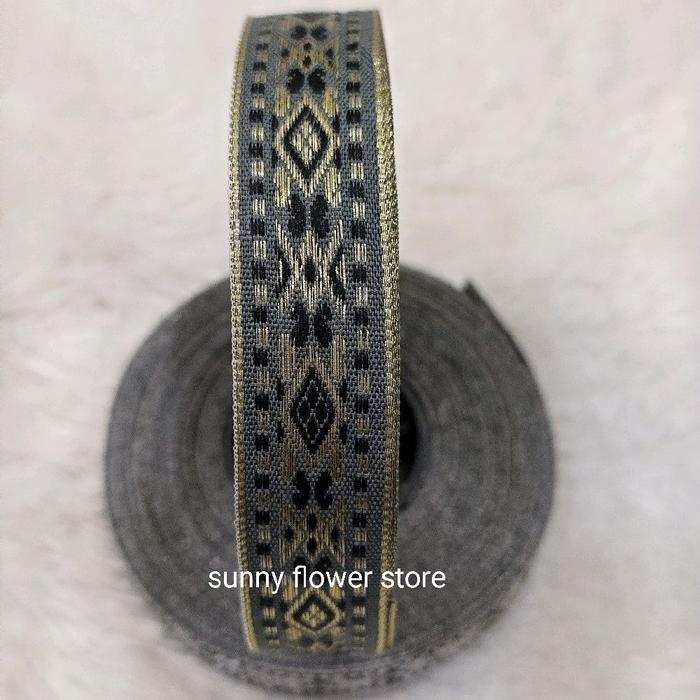 TERMURAH PITA GAMIS BORDIR GOLD 2 CM