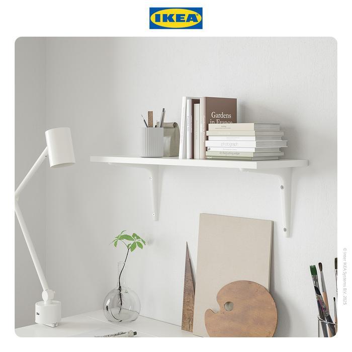 Promo Ikea Sibbhult/Burhult Rak Dinding Putih Minimalis 59X20 Cm Original
