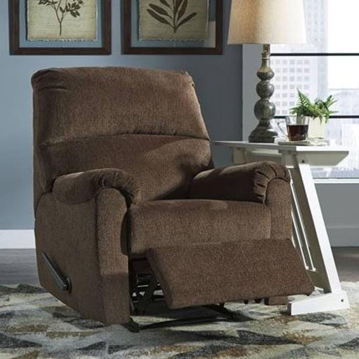 - Sofa Recliner Ashley - Nerviano 1S Rc Fabric Dark Brown