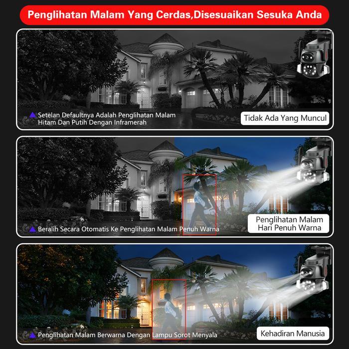 yn99f- Xihancam 5Mp Cctv Dual Lens Cctv Outdoor Wifi Waterproof 360 Ptz Cctv Dual Kamera Wifi