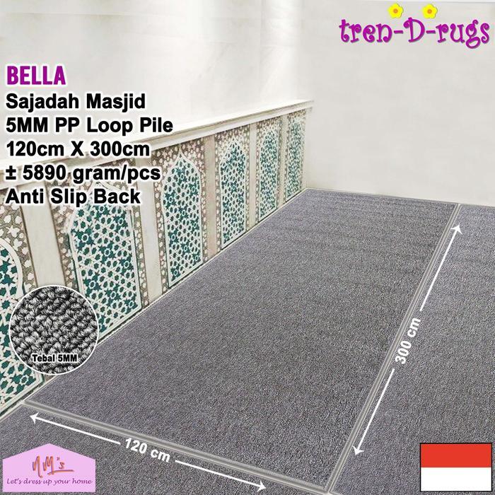 Terbaik Tren-D-Rugs Karpet Sajadah Sejadah Masjid Roll Polos Anti Slip 120X300 Terlaris