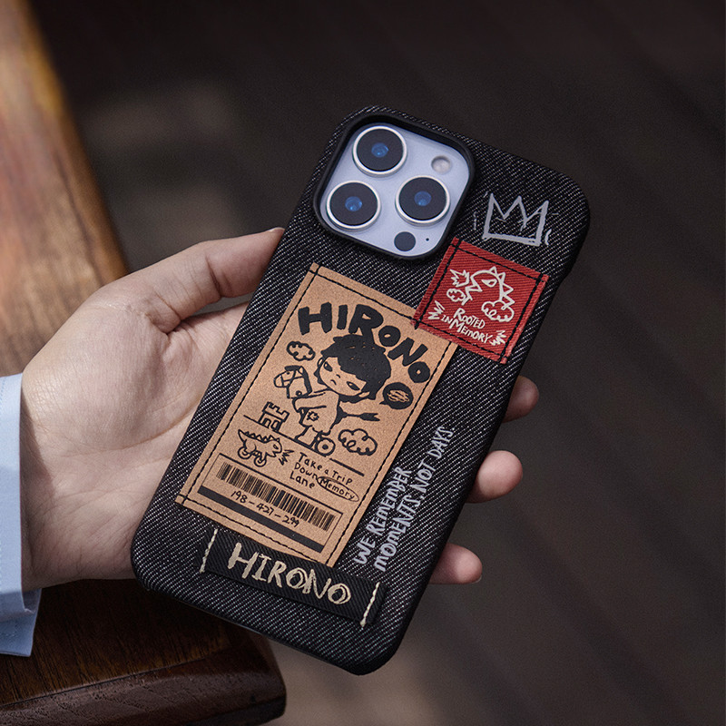 Pop Mart Hirono Echo -Phone Case For 15 Pro /16 Pro/16 Pro