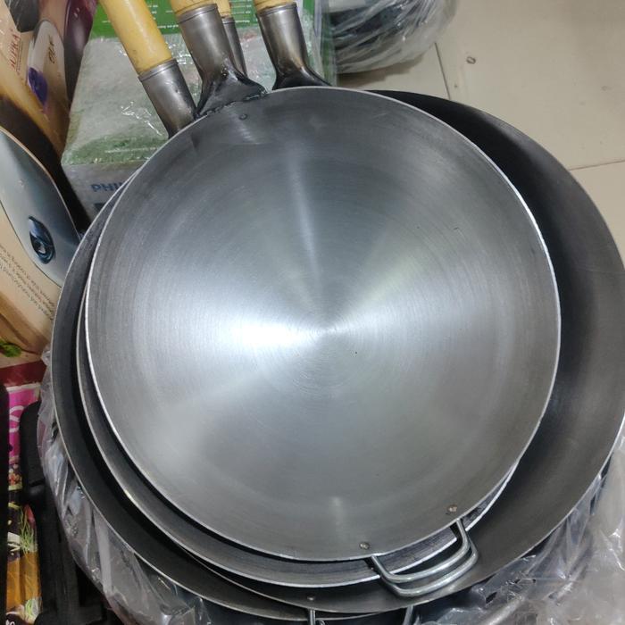 wajan plat Baja putih 40 cm / kuali nasi goreng