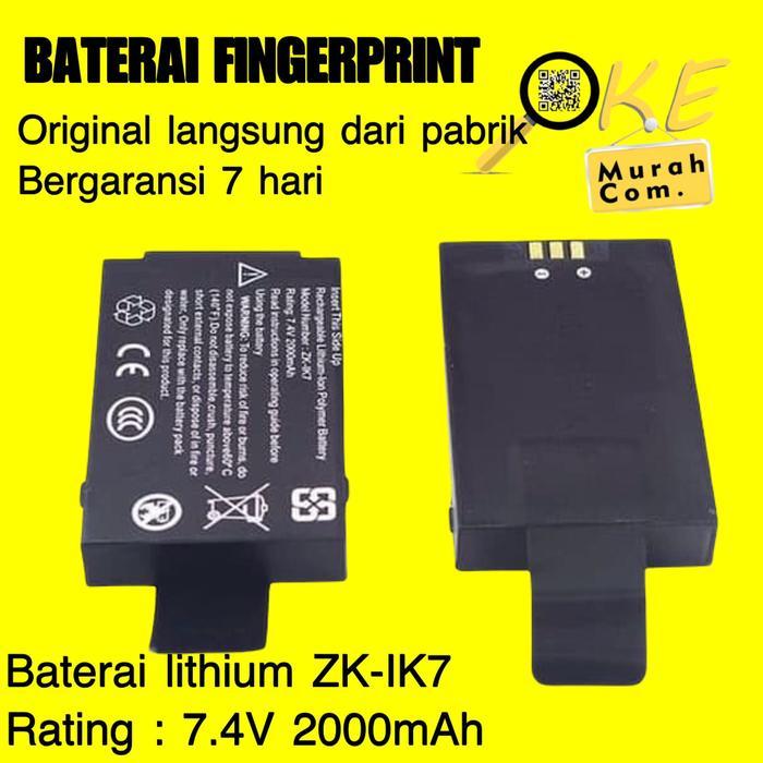Lithium Battery ZK-IK7 Fingerspot New Elegant Series Baterai Mesin