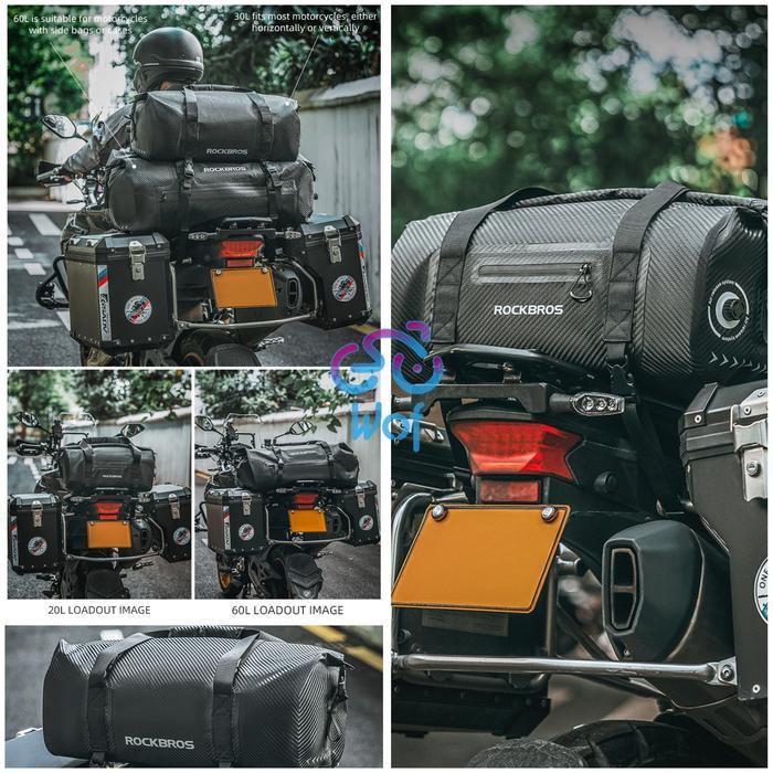 Rockbros As-118 Tas Sepeda Motor Touring Bagasi 20-60L Pannier Bag
