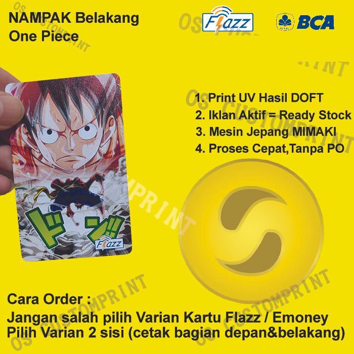 CUSTOM KARTU FLAZZ BCA GENERASI 2 ATAU EMONEY - ONE PIECE Gratis Ongkir