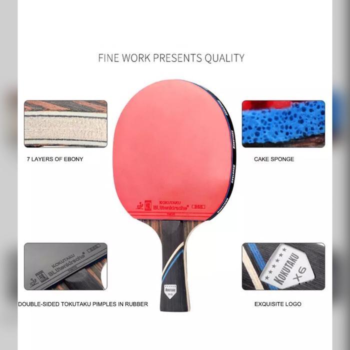 Bat Pingpong Bet Tenis Meja Bed Kokutaku 6Star Original