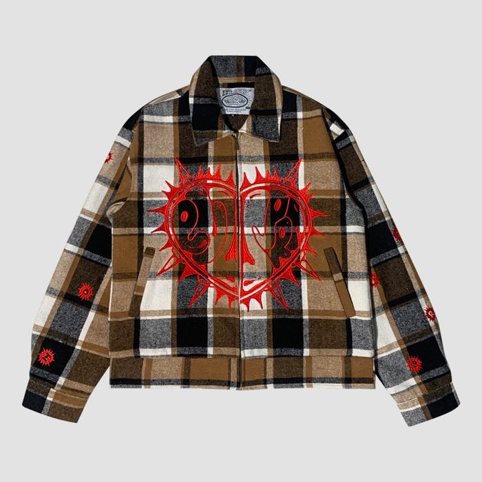 EVILSPIRIT JACKET FLANEL - DASKHA BROWN UNISEX