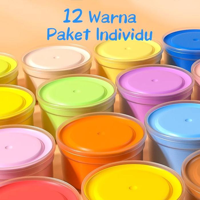 4606- [Ready] Aimilo Clay Kotak Hadiah Untuk Mainan Anak Isi 12 Pcs Clay Warna Mainan