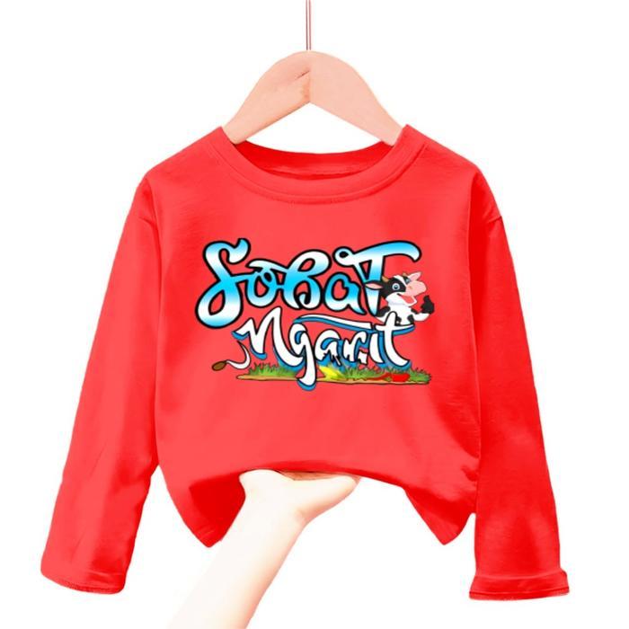 Sobat Ngarit(Rumput)Kaos Panjang Anak Dan Dewasa Gambar Sobat Ngarit