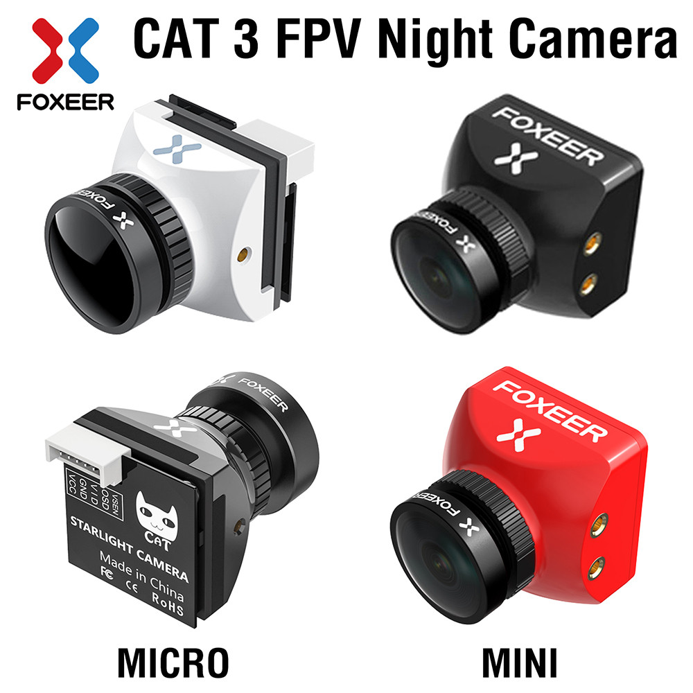 Foxeer Cat 3 Micro Mini Fpv Camera 1200Tvl 0.00001Lux Fpv Night
