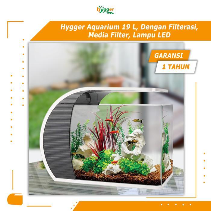 Hygger Aquarium 19 L / Aquarium Mini Dengan FIlter Set Lengkap