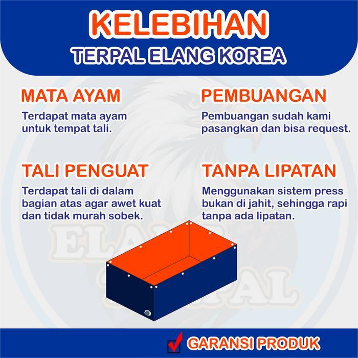 Terpal Kolam Terpal Ikan Bulat Korea D2 T1 / Diameter 2 Tinggi 1 / Kolam Bulat D2 Terpal Import