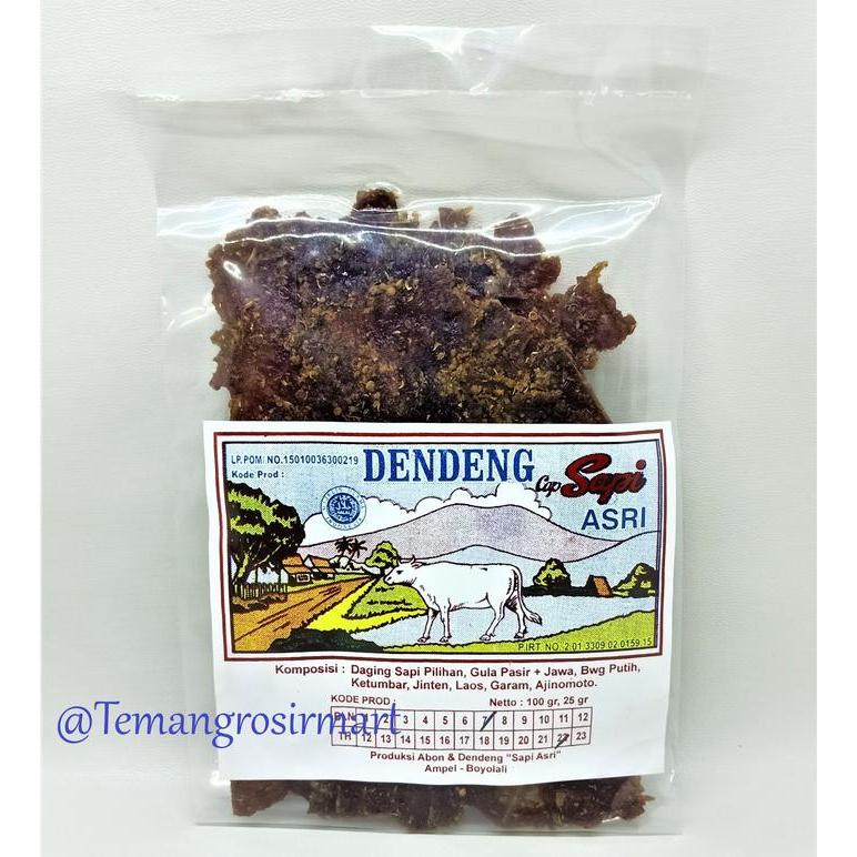 1tk0r- Dendeng Sapi Cap Sapi Asri 100 Gram / Dendeng Daging Kering