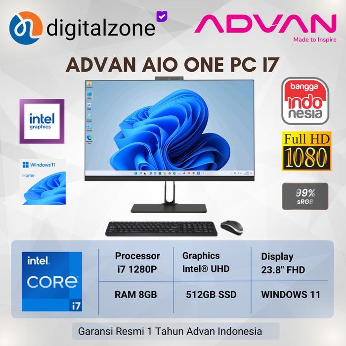 ADVAN AIO PC i7 1255U 8/512GB W11 2.38"FHD AIO ADVAN i7
