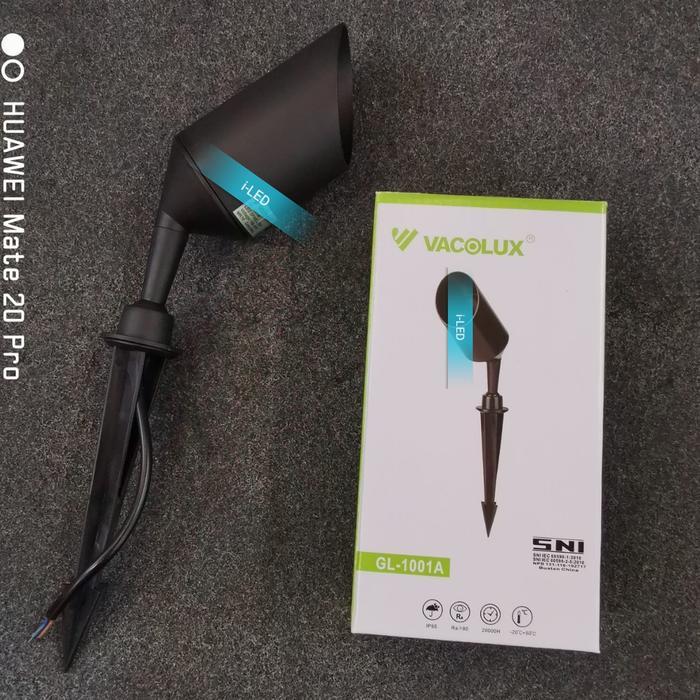 Rumah Lampu Sorot Taman LED MR 16 5w 7w Vacolux Spot Tancap Outdoor PC