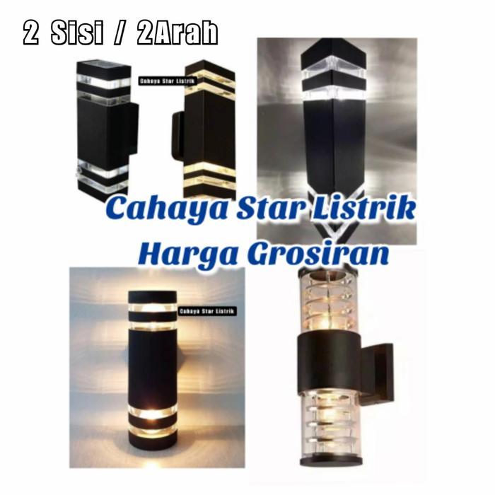 Lampu Dinding Tempel Hias Taman Pilar Teras Outdoor 2 Arah