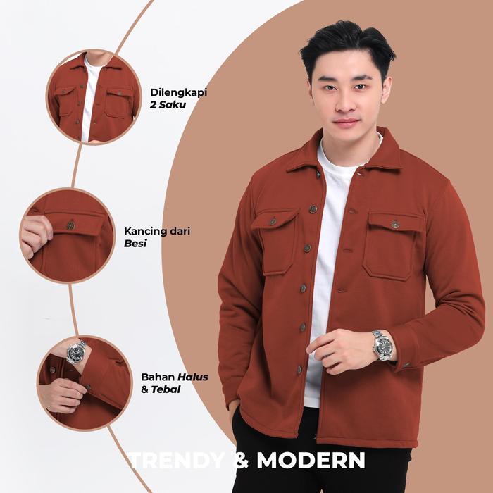 BROGUY Jaket Truer Pria Casual Outfit Distro