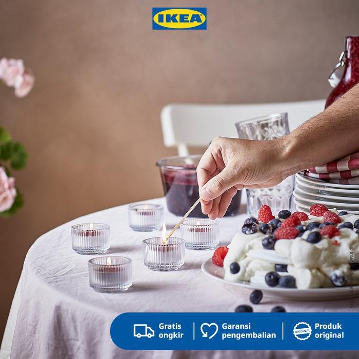 IKEA STORTSKON Lilin Kecil Beraroma Beri/Merah Tahan 3.5 Jam Isi 30pcs Buah Bunga