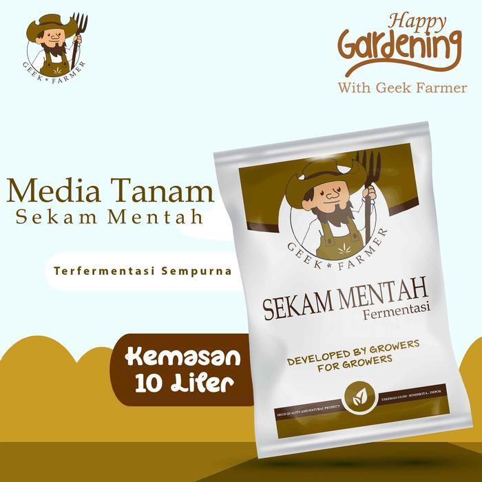 Geek Farmer Media Tanam Sekam Mentah Fermentasi Siap Pakai Nutrisi Tinggi, Tanaman Tumbuh Subur
