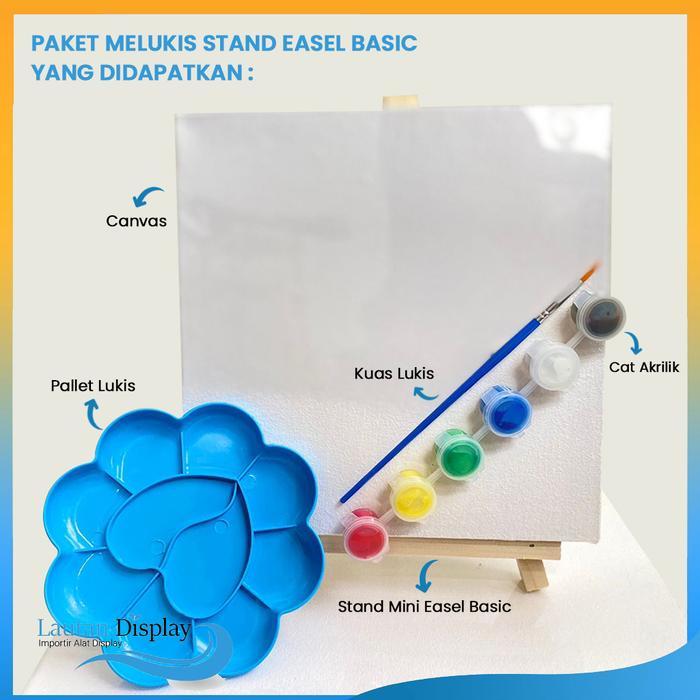 yf6l- Alat Lukis Lengkap 1 Paket Alat Melukis Anak (Cat Lukis Kanvas Kuas Palet) Paket Lukis