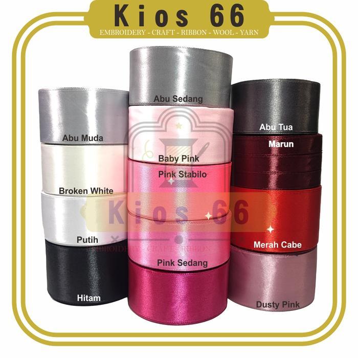 pita satin 4cm roll, pita satin 1.5" roll, pita kain, pita hampers