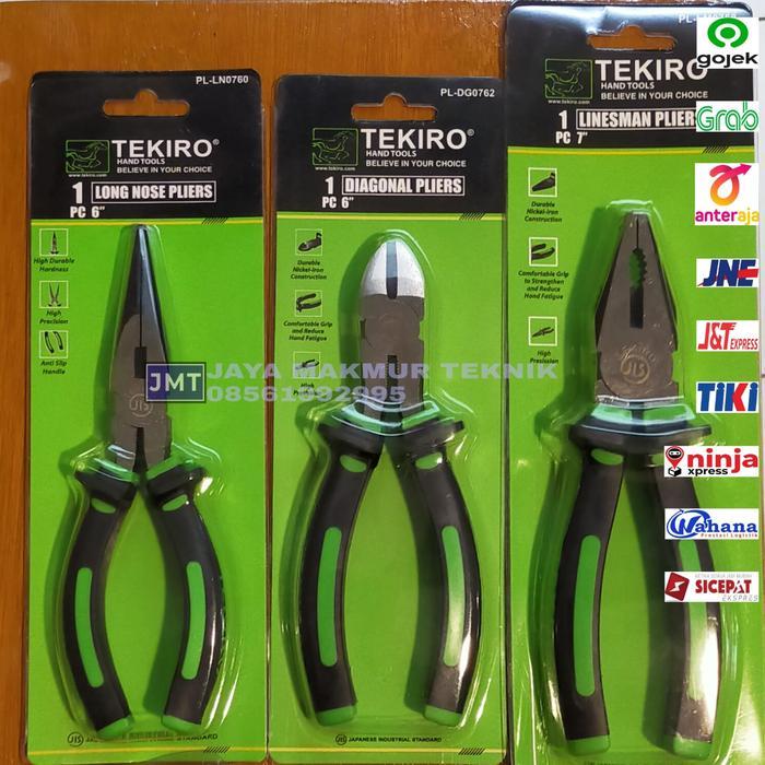 Tekiro Tang Set 3Pcs Tang Potong 6" Tang Lancip 6" Tang Kombinasi 7" 1 Set Isi 3 Macam Tang Original