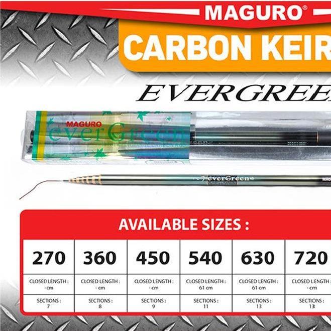 Joran Tegek Maguro Azure Evergreen Alcatraz Compass Black Jack Tegek Carbon Non Zoom Alat Pancing