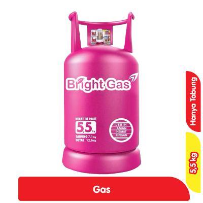 Tabung LPG kosong 5,5kg pertamina bright gas pink ( tanpa isi )