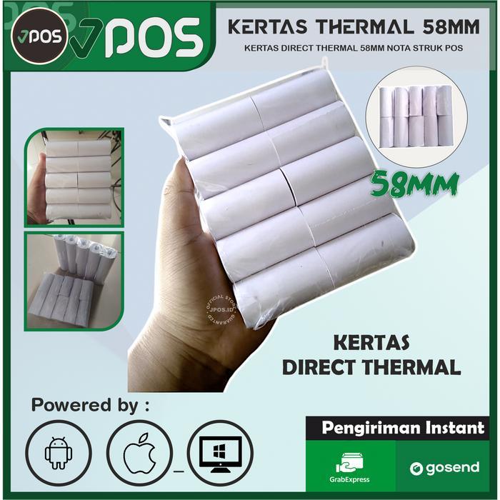 Kertas Thermal 58mm Struk Nota Diameter 30MM 40MM DAN 50MM JPOS Blueprint