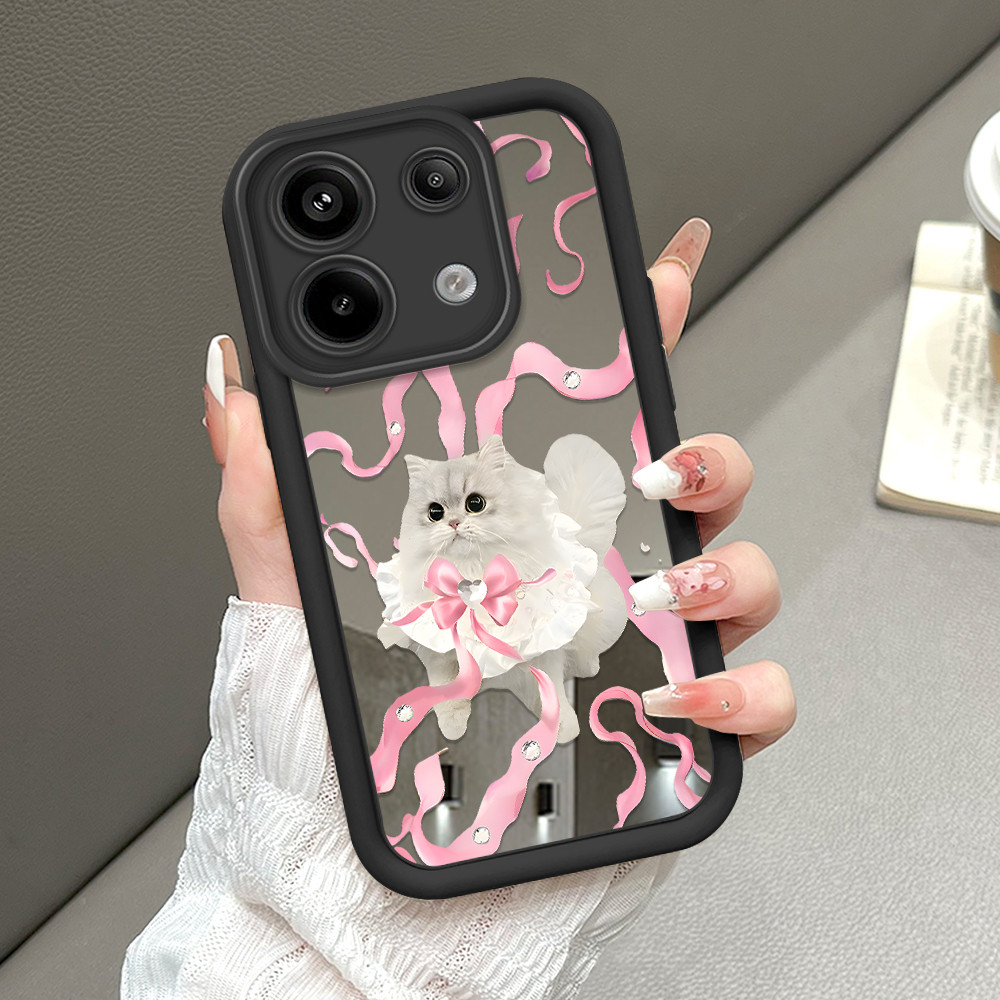 Casing Hp Untuk Xiaomi Poco X6 Redmi Note 13 Pro 5G Cermin Softcase Case Phone Kesing Mode Kucing 85
