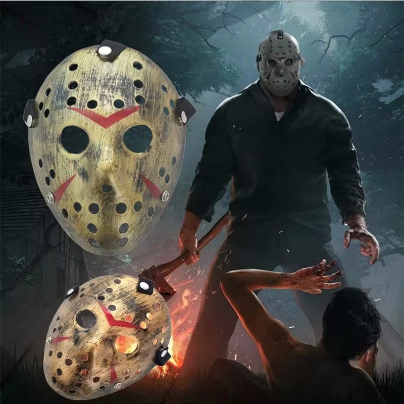 Men'S Realistic Jason Voorhees Hockey Mask From Friday The 13Th Iconic Horror Movie Prop For Prank