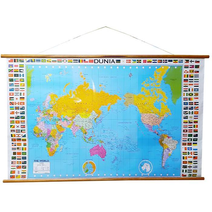 PETA DUNIA (BINGKAI) UKURAN BESAR