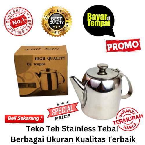 [BISA COD] PROMO Teko Teh Stainless Tebal Berbagai Ukuran Kualitas Terbaik Teko Kopi Teko Saring