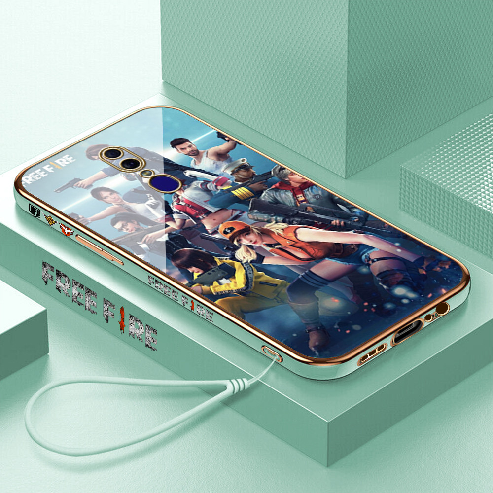 [Pengiriman lokal] OPPO A3 A9 2019 F1S F5 PLUS F7 Youth F11 Pro F9 K3 A7X  Casing HP Pola FREE FIRE 