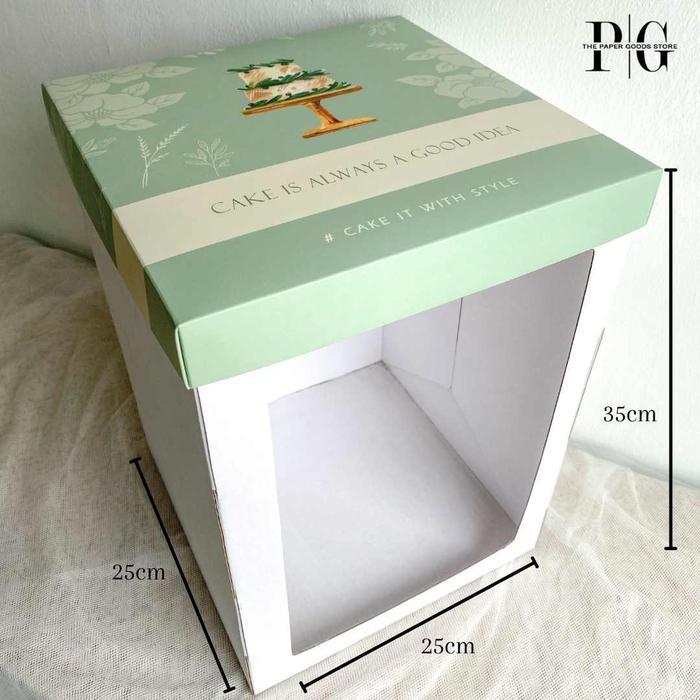 Tall Cake Box Kardus / Kotak / Dus Kue Tinggi 25X25X35