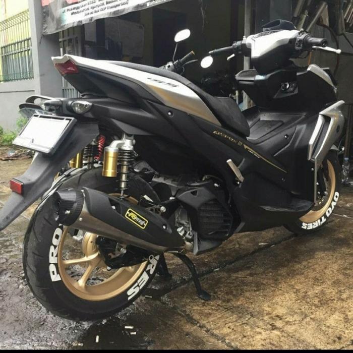 KNALPOT ROB1 NEW AEROX CONNECTED STANDARD CAP V STAINLESS MEGABOMB