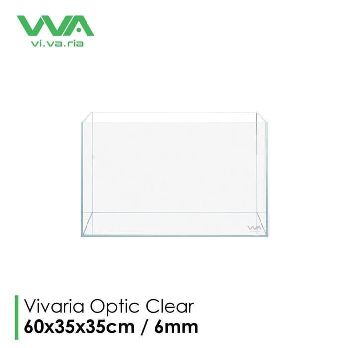 Aquarium Optic Clear 60 cm Vivaria Akuarium Kaca Bening 60x35x35 6mm + PACKING KAYU