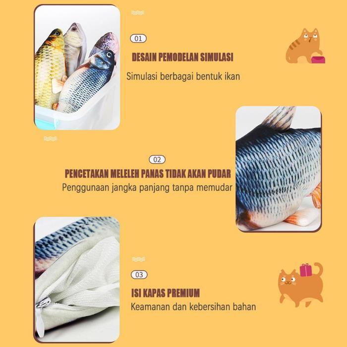 Mainan Ikan / Mainan Anak / Ikan Bergerak Mainan Kucing Boneka / Ikan Bisa Gerak Dancing Fish /