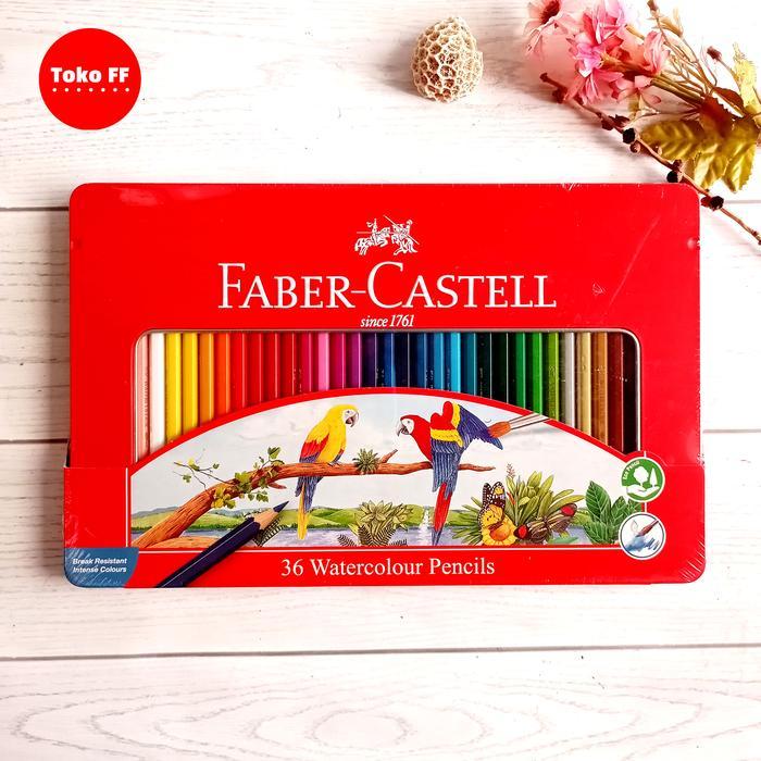 Pensil Warna Watercolour Cat Air 36 Warna Kemasan Kaleng