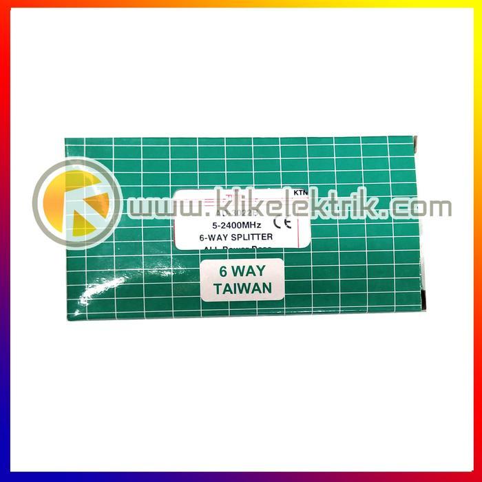 ID SPLITTER ANTENA TV CABANG 6 WAY TAIWAN UNTUK TV ANALOG DAN DIGITAL 1 ANTENA 6 OUTPUT TV