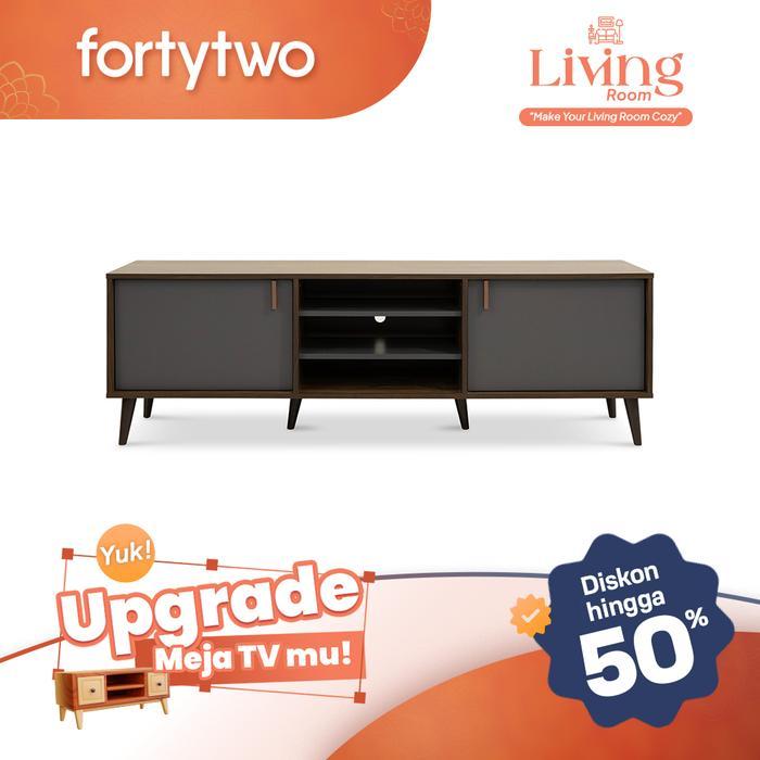 Fortytwo Annelle Meja Tv-Buffet Lemari Kabinet Tv Dengan-Ukuran Besar