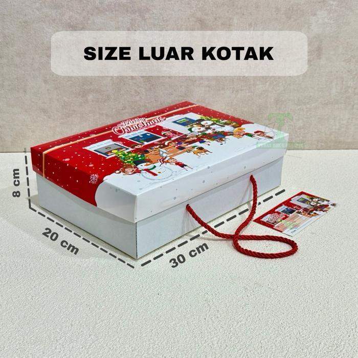 Dus Kue Kering Natal Dus Kuker Motif Natal Christmas Box Sekat Kue Kering Tema Natal 2-3 Toples Dus