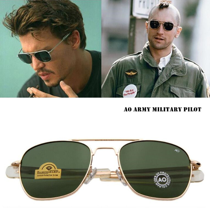 Aviation Sunglasses Men women 2021 vintage brand designer American Army Military Optical AO Sun